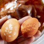 home-dyed eggs